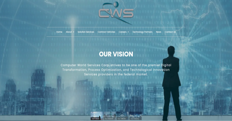 Federal IT contractor website design by Illini Web Solutions