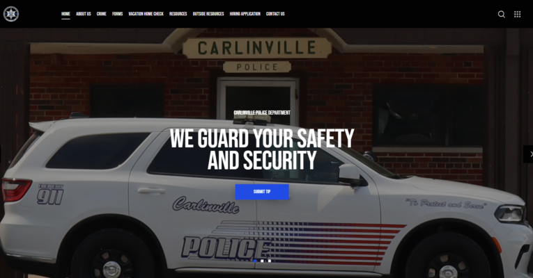 Carlinville Illinois Police Department website development by Illini Web Solutions
