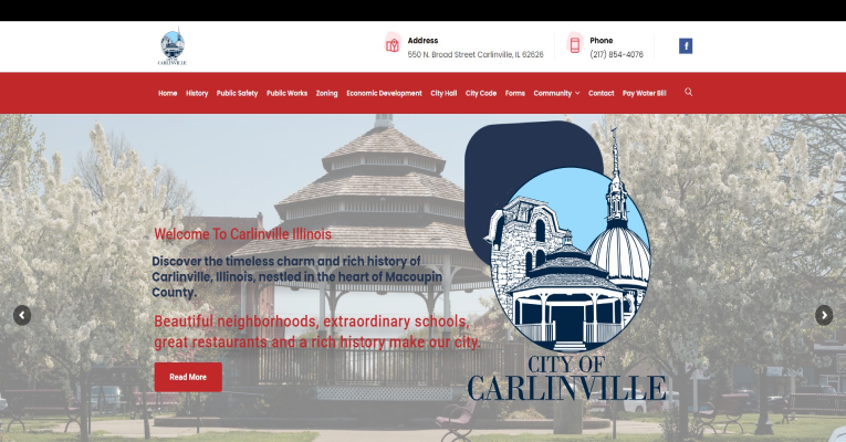 Municipal website design in Carlinville Illinois by Illini Web Solutions