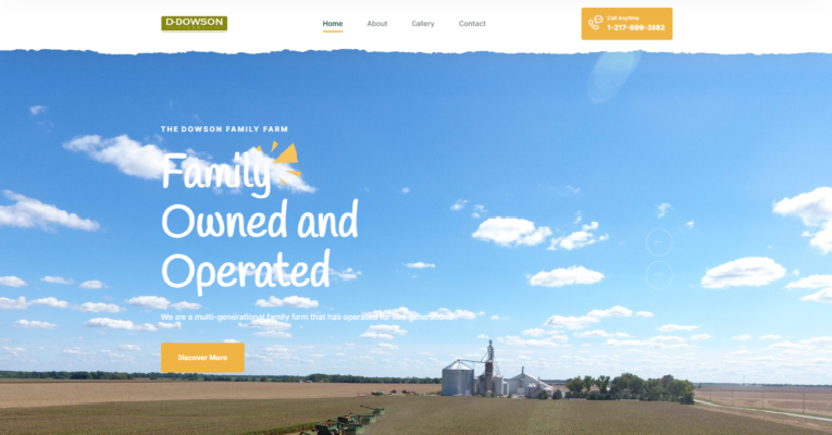 Illinois farm website design for D-Dowson Farms by Illini Web Solutions