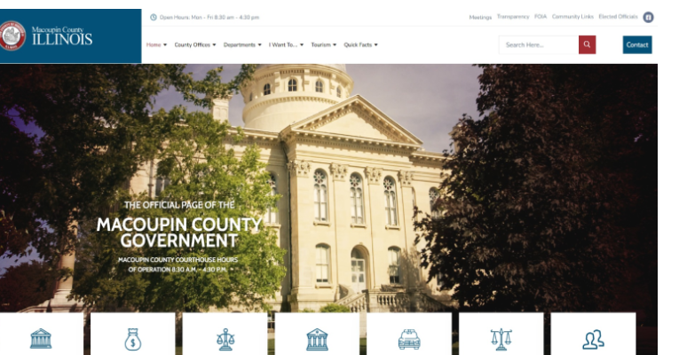 Government courthouse website design in Illinois by Illini Web Solutions