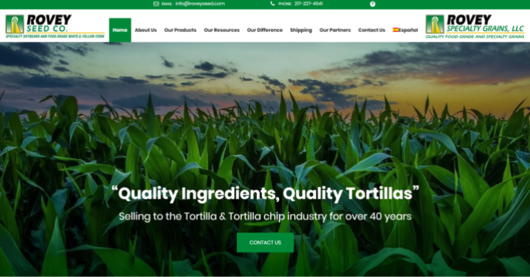 Agricultural seed company website design by Illinois web development company