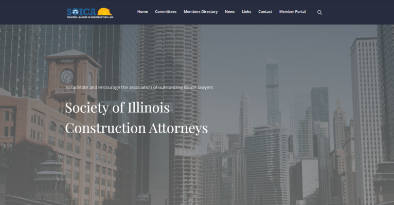 Website development project for Illinois construction law organization by Illini Web Solutions