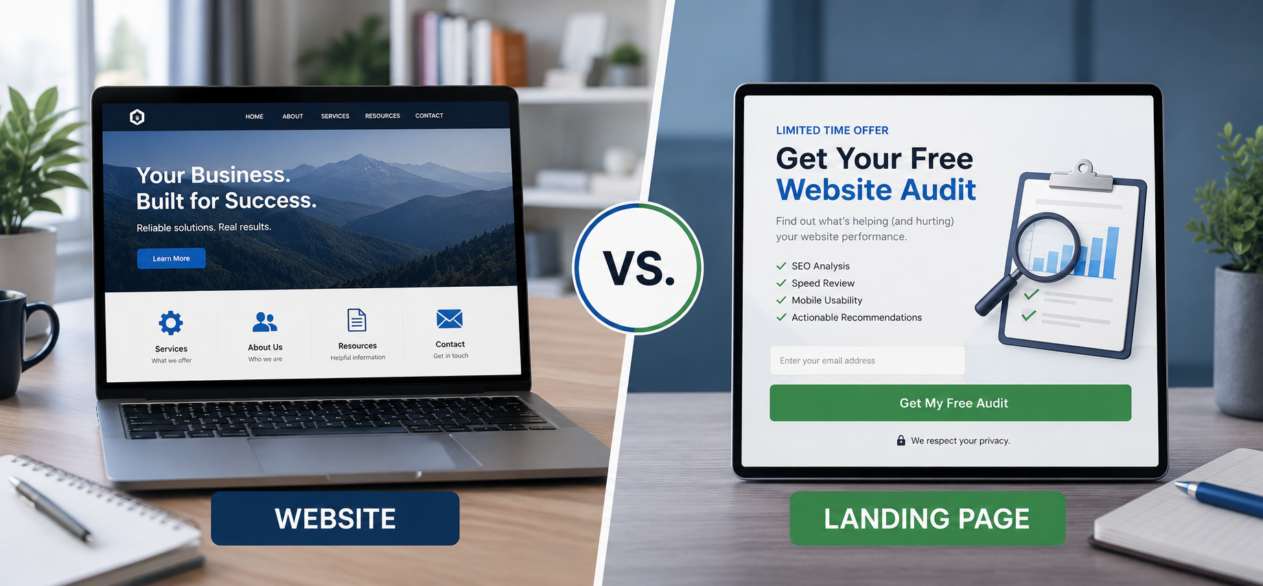 Website vs. Landing Page: Which Does Your Campaign Need?